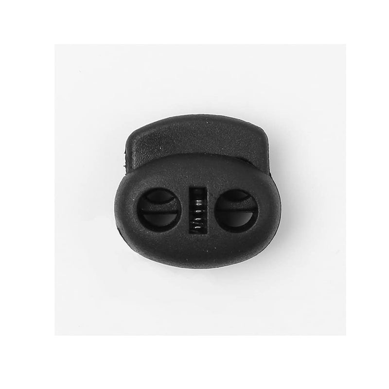 vingol 10 PCS Plastic Cord Locks End Spring Stop Toggle Stoppers for Clothes Pants Sewing Crafts (#5 Black) - Image 2